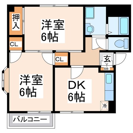 アーバン不知火Ⅵの物件間取画像